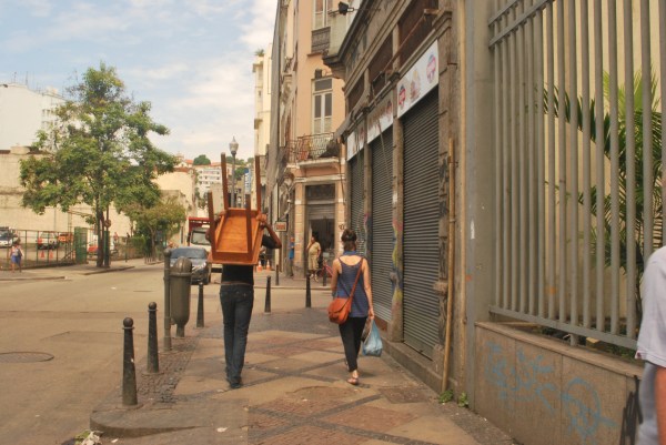 Table on the way to the bus stop