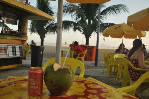 Coconut water on Copacabana Beach