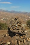 A stupa marking the way to the larger stupa at the top of the mountain at Karma&nbsp;Guen.