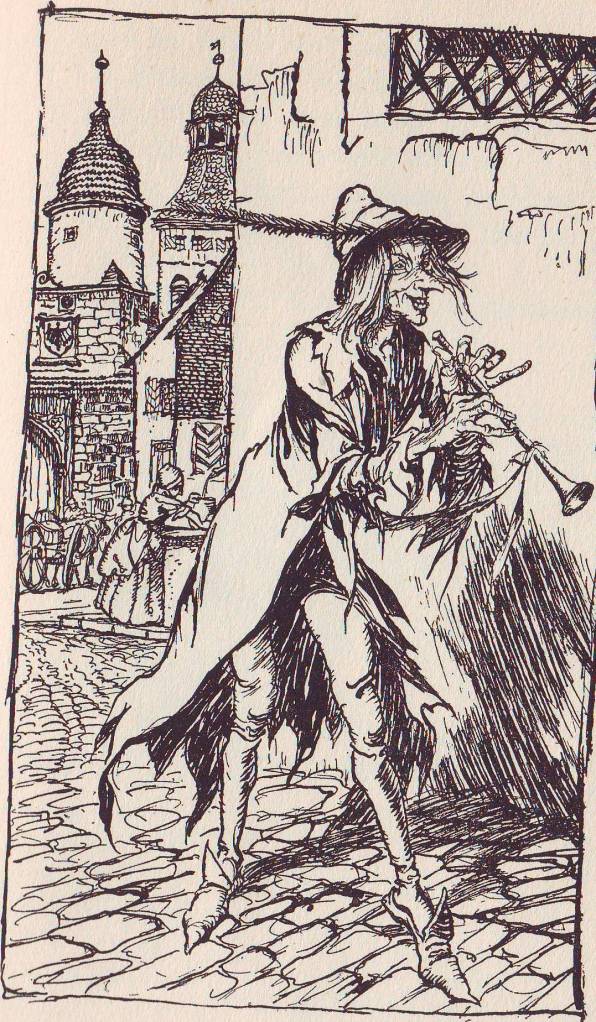The pied piper of Hamelin by Robert Browning illustrated by Arthur Rackham. 